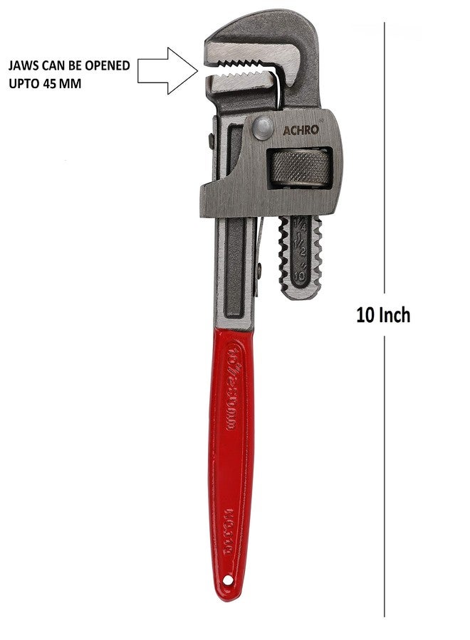 ACHRO Hex 12 Pieces Tool Kit Set for General Use (8 Inch Adjustable Spanner & 10 Inch Pipe Wrench, 8 Inch Combination Plier+ 9Pcs Allen Key Set) - Image 3